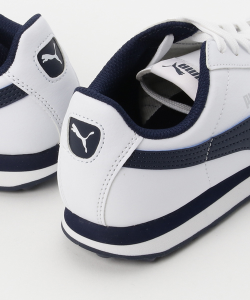PUMA（プーマ）の「プーマ PUMA Turin BG 360914 02（スニーカー・レディース・ホワイト×ネイビー・23.0cm/25.0cm/24.0cm/23.5cm/24.5cm）」の3枚目の写真