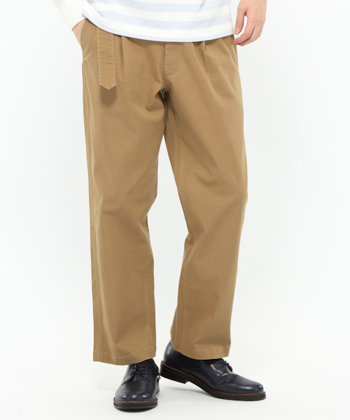 LAKOLE（ラコレ）の「【撥水】チノワイドパンツ / LAKOLE（チノパンツ・メンズ・ベージュ/ネイビー・LARGE/MEDIUM/SMALL）」の2枚目の写真