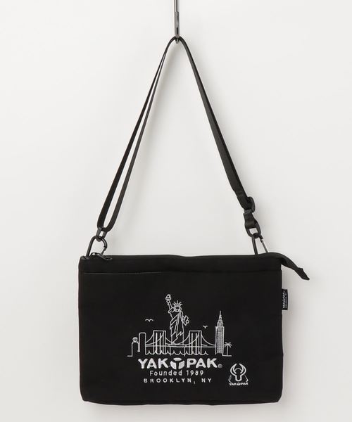 YAKPAK（ヤックパック）の「WEB限定 YAKPAK 刺繍サコッシュ（ショルダーバッグ・メンズ・オフホワイト/ブラック/ホワイト/ダークグレー・FREE）」の3枚目の写真