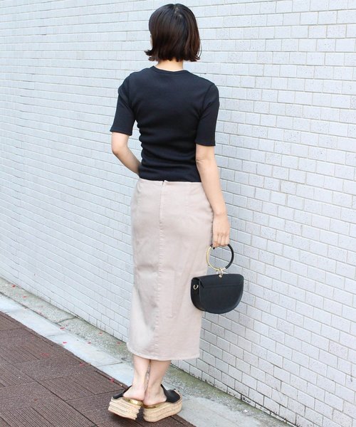 ap studio フォックスカシミヤフーディ　　deuxieme classe セール】◇AP STUDIO C/P Rib Tシャツ（Tシャツ/カットソー