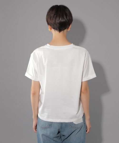 PAGEBOY(ページボーイ)の「VネックユルTシャツ(Tシャツ/カットソー・レディース・ブラック/オフホワイト/スモークグレー/ホワイト系その他・FREE)」の13枚目の写真