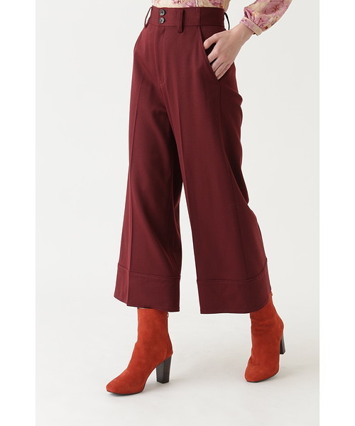 JILL STUART（ジルスチュアート）の「◆カティア クロップドパンツ（その他パンツ・レディース・ベージュ/ボルドー・2/4）」の2枚目の写真