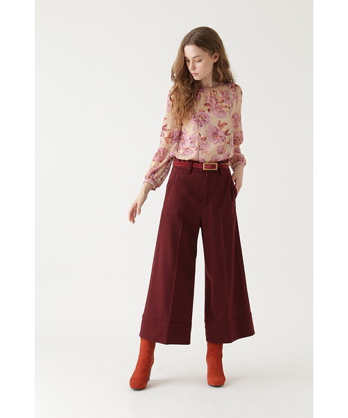 JILL STUART（ジルスチュアート）の「◆カティア クロップドパンツ（その他パンツ・レディース・ベージュ/ボルドー・2/4）」の12枚目の写真