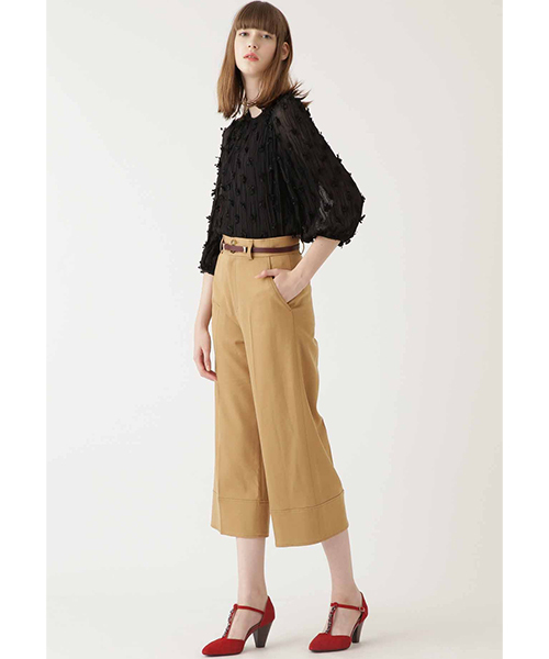 JILL STUART（ジルスチュアート）の「◆カティア クロップドパンツ（その他パンツ・レディース・ベージュ/ボルドー・2/4）」の14枚目の写真