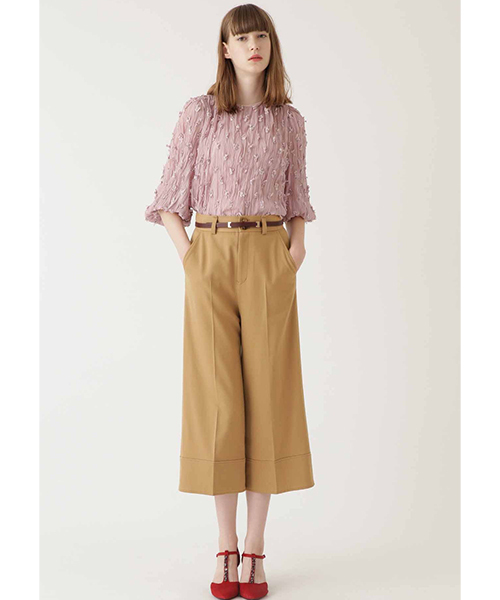 JILL STUART（ジルスチュアート）の「◆カティア クロップドパンツ（その他パンツ・レディース・ベージュ/ボルドー・2/4）」の15枚目の写真