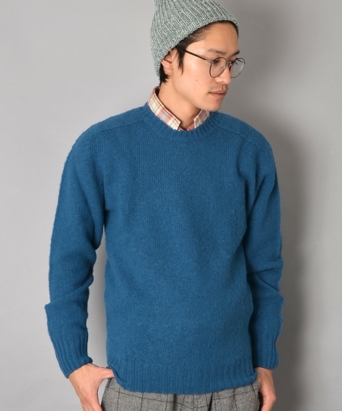 SHIPS（シップス）の「SA: スコットランド製　シャギードッグ クルーネックニット（ニット/セーター・メンズ・ピンク/ワイン/ネイビー/グレー/キャメル/オレンジ/グリーン/ブルー・SMALL/LARGE/MEDIUM/X-LARGE）」の5枚目の写真