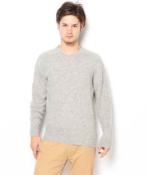 SHIPS（シップス）の「SA: スコットランド製　シャギードッグ クルーネックニット（ニット/セーター・メンズ・ピンク/ワイン/ネイビー/グレー/キャメル/オレンジ/グリーン/ブルー・SMALL/LARGE/MEDIUM/X-LARGE）」の9枚目の写真