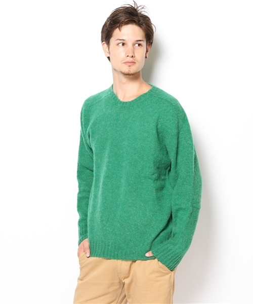 SHIPS（シップス）の「SA: スコットランド製　シャギードッグ クルーネックニット（ニット/セーター・メンズ・ピンク/ワイン/ネイビー/グレー/キャメル/オレンジ/グリーン/ブルー・SMALL/LARGE/MEDIUM/X-LARGE）」の10枚目の写真