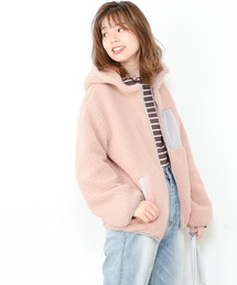 ボアフードブルゾン