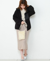 natural couture（ナチュラルクチュール）の「ボアフードブルゾン（ブルゾン・レディース）」