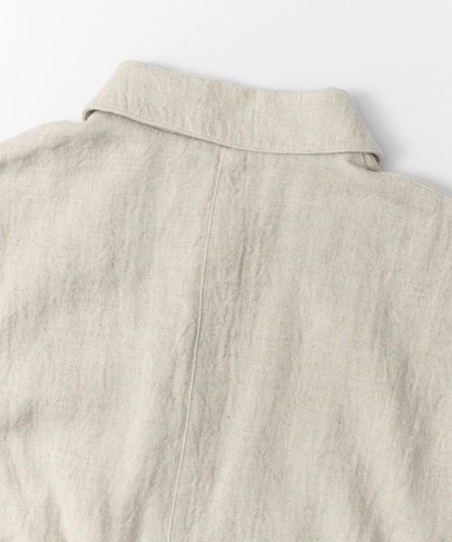 かぐれ（カグレ）の「リネンウールショップコート（ステンカラーコート