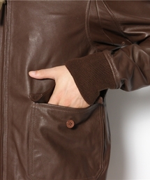 SHIPS G-1 ゴートレザー ファー襟ジャケット Mサイズ オリジナル同様に