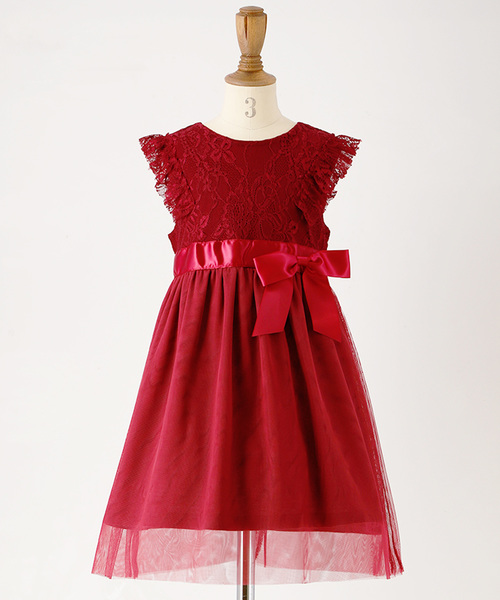 Catherine Cottage(キャサリンコテージ)の「アンティークカラーレースドレス(ドレス・キッズ・ネイビー/ピンク/ベージュ/レッド/サックスブルー/ライラック・140/130/120/110/150)」の6枚目の写真