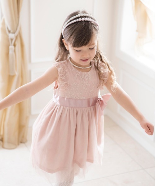 Catherine Cottage(キャサリンコテージ)の「アンティークカラーレースドレス(ドレス・キッズ・ネイビー/ピンク/ベージュ/レッド/サックスブルー/ライラック・140/130/120/110/150)」の11枚目の写真