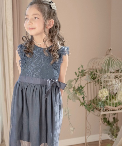 Catherine Cottage(キャサリンコテージ)の「アンティークカラーレースドレス(ドレス・キッズ・ネイビー/ピンク/ベージュ/レッド/サックスブルー/ライラック・140/130/120/110/150)」の17枚目の写真