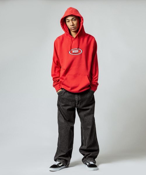HUF(ハフ)の「HUF/ハフ REAL HUF P/O HOODIE(パーカー・メンズ・レッド/ブラック・M/L/XL)」の3枚目の写真