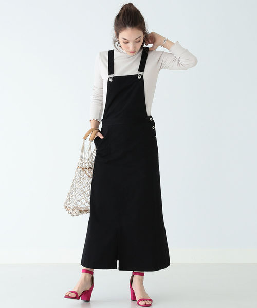 B:MING by BEAMS（ビーミングバイビームス）の「B:MING by BEAMS / ベイカー ジャンパースカート 19SS（ワンピース・レディース・ブラック/オリーブ/サンドベージュ・SMALL/MEDIUM）」の2枚目の写真