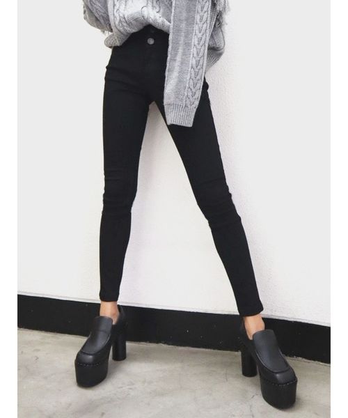 EMODA(エモダ)の「【ELDER】NUDEハイウエストデニム(デニムパンツ・レディース・ブラック/インディゴブルー/ブルー・SMALL/MEDIUM/X-SMALL)」の2枚目の写真