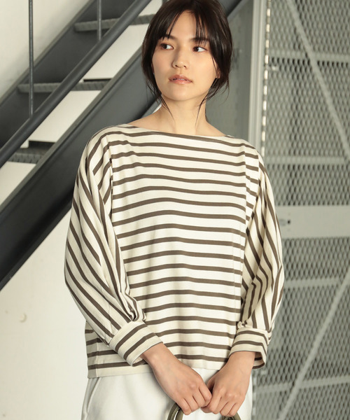 AMERICAN HOLIC（アメリカンホリック）の「ドルマンプルオーバー＊（Tシャツ/カットソー・レディース・ベージュ/ネイビー/オフホワイト/カーキ・FREE）」の4枚目の写真