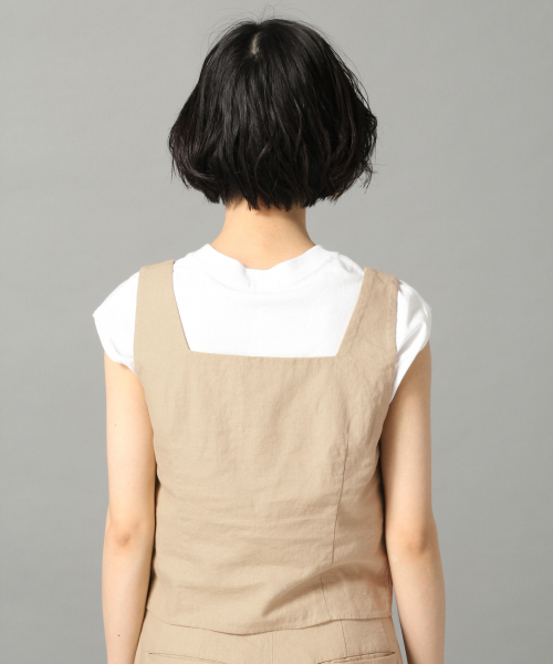 LOWRYS FARM（ローリーズファーム）の「Ｌ／Ｒスクエアノースリーブ　836516（シャツ/ブラウス・レディース・ブラック/ベージュ/オフホワイト/ブラウン・FREE）」の14枚目の写真