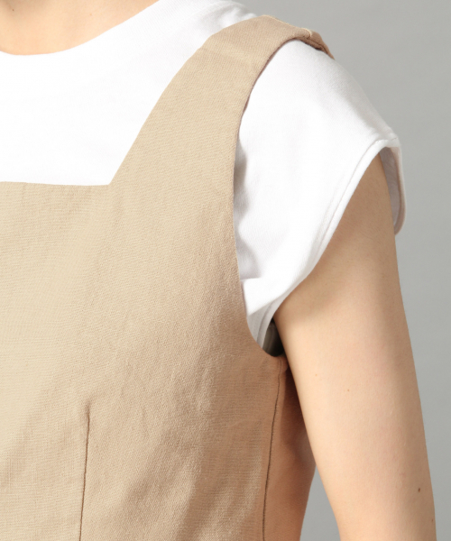 LOWRYS FARM（ローリーズファーム）の「Ｌ／Ｒスクエアノースリーブ　836516（シャツ/ブラウス・レディース・ブラック/ベージュ/オフホワイト/ブラウン・FREE）」の13枚目の写真