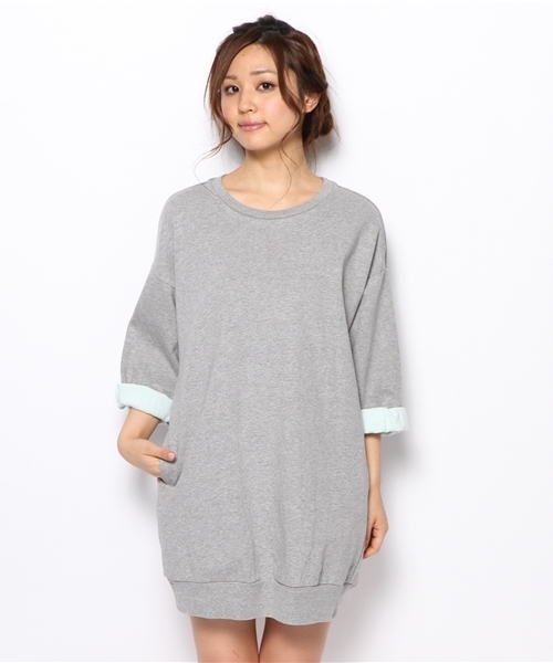 Another Edition（アナザーエディション）の「AE BONDING OP（ワンピース・レディース・オフホワイト/グレー/ライトブルー・フリー）」の15枚目の写真