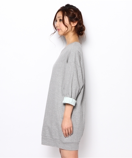 Another Edition（アナザーエディション）の「AE BONDING OP（ワンピース・レディース・オフホワイト/グレー/ライトブルー・フリー）」の5枚目の写真