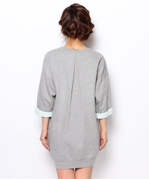 Another Edition（アナザーエディション）の「AE BONDING OP（ワンピース・レディース・オフホワイト/グレー/ライトブルー・フリー）」の6枚目の写真