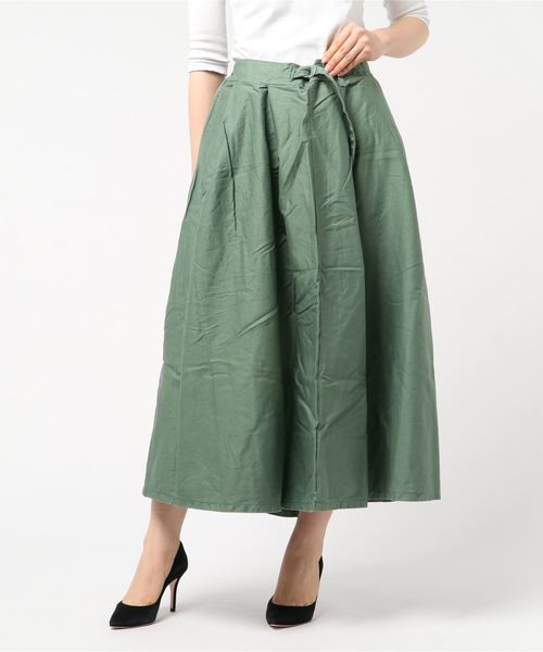OLD BETTY'S（オールドベティーズ）の「Twill Volume Long Skirt/ツイル ヴォリューム ロング スカート（スカート・レディース・ダークグレー/サンドベージュ/グリーン/マスタード・FREE）」の9枚目の写真