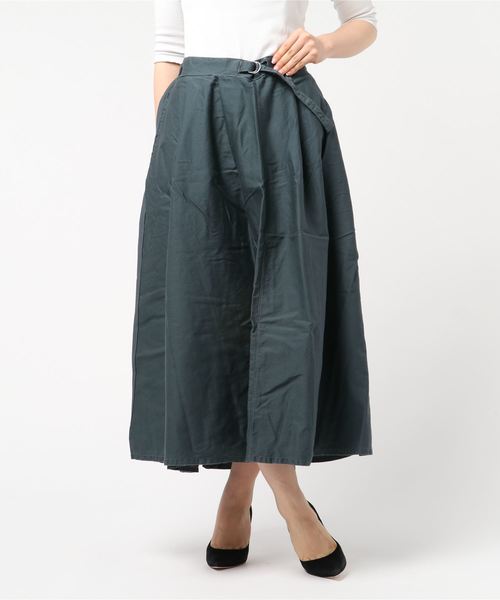 OLD BETTY'S（オールドベティーズ）の「Twill Volume Long Skirt/ツイル ヴォリューム ロング スカート（スカート・レディース・ダークグレー/サンドベージュ/グリーン/マスタード・FREE）」の11枚目の写真