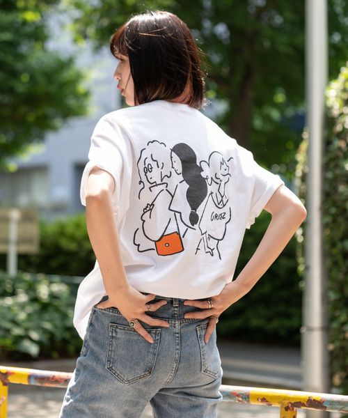GRIEZ(グリーズ)の「GRIEZ GIRLSプリントTシャツ(Tシャツ/カットソー・メンズ・ホワイト/ブラック・MEDIUM/LARGE)」の15枚目の写真