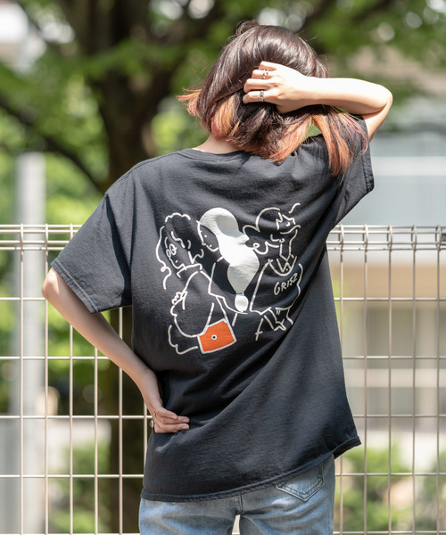 GRIEZ(グリーズ)の「GRIEZ GIRLSプリントTシャツ(Tシャツ/カットソー・メンズ・ホワイト/ブラック・MEDIUM/LARGE)」の3枚目の写真