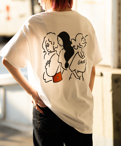 GRIEZ(グリーズ)の「GRIEZ GIRLSプリントTシャツ(Tシャツ/カットソー・メンズ・ホワイト/ブラック・MEDIUM/LARGE)」の16枚目の写真