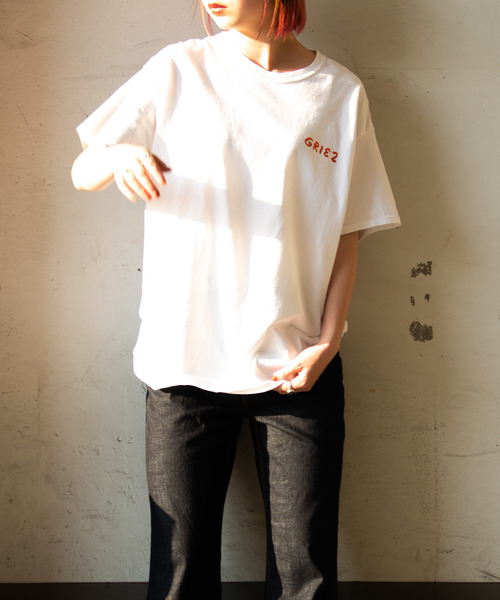 GRIEZ(グリーズ)の「GRIEZ GIRLSプリントTシャツ(Tシャツ/カットソー・メンズ・ホワイト/ブラック・MEDIUM/LARGE)」の8枚目の写真