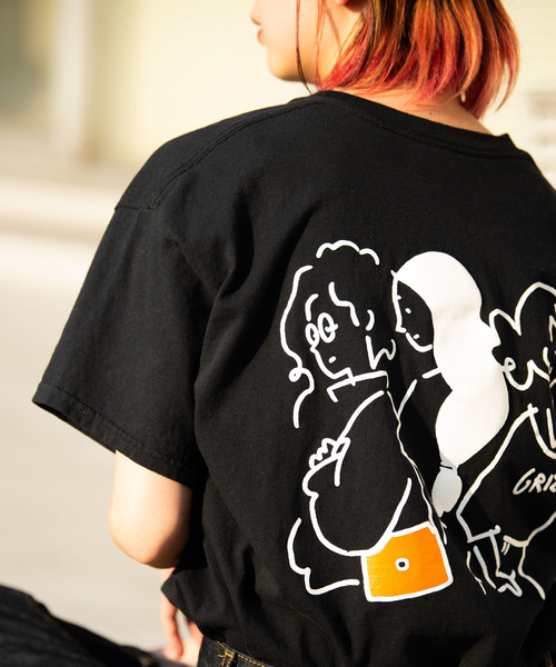 GRIEZ(グリーズ)の「GRIEZ GIRLSプリントTシャツ(Tシャツ/カットソー・メンズ・ホワイト/ブラック・MEDIUM/LARGE)」の9枚目の写真