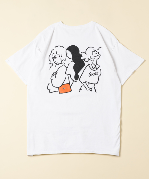 GRIEZ(グリーズ)の「GRIEZ GIRLSプリントTシャツ(Tシャツ/カットソー・メンズ・ホワイト/ブラック・MEDIUM/LARGE)」の5枚目の写真