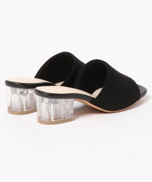 KOBE LETTUCE(コウベレタス)の「クリアヒールサンダル(サンダル・レディース・アイボリー/ブラウン系その他/ブラック・LL/S/M/L)」の4枚目の写真