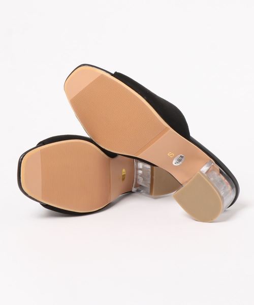 KOBE LETTUCE(コウベレタス)の「クリアヒールサンダル(サンダル・レディース・アイボリー/ブラウン系その他/ブラック・LL/S/M/L)」の5枚目の写真