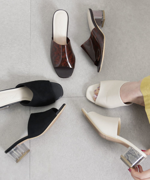 KOBE LETTUCE(コウベレタス)の「クリアヒールサンダル(サンダル・レディース・アイボリー/ブラウン系その他/ブラック・LL/S/M/L)」の11枚目の写真