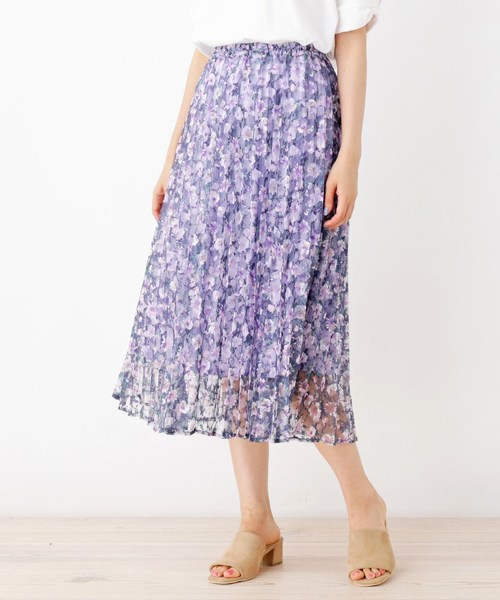 本場英国から発送 Ted Baker 花柄プリーツスカート♪ SEVEN TEN×KEITAMARUYAMA 夜の花プリントプリーツスカート
