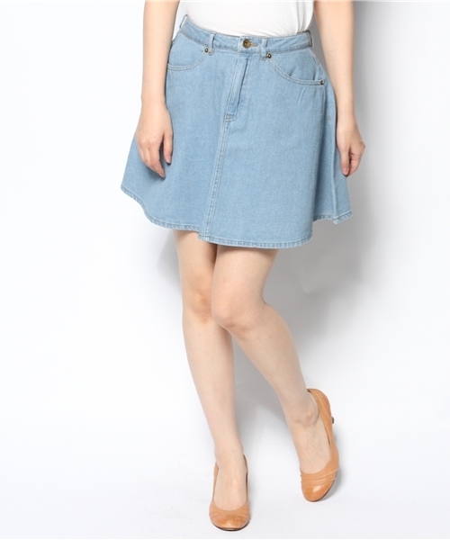 WEGO（ウィゴー）の「WEGO/デニムサークルスカート（デニムスカート・レディース・ホワイト/ストライプ/ライトインディゴブルー/インディゴブルー・MEDIUM/LARGE）」の18枚目の写真