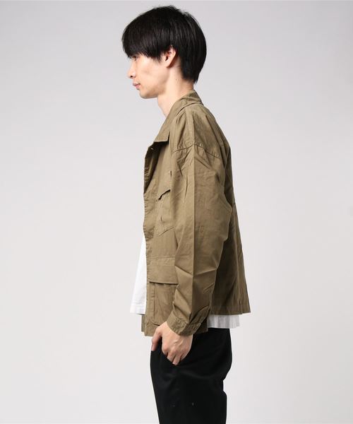 WEGO（ウィゴー）の「WEGO/ファティーグオーバーシャツジャケット（ミリタリージャケット・メンズ・カーキ/パープル・LARGE/MEDIUM）」の3枚目の写真