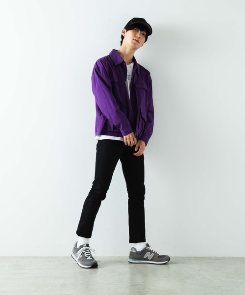 WEGO（ウィゴー）の「WEGO/ファティーグオーバーシャツジャケット（ミリタリージャケット・メンズ・カーキ/パープル・LARGE/MEDIUM）」の10枚目の写真