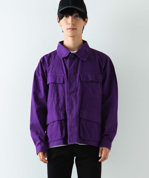 WEGO（ウィゴー）の「WEGO/ファティーグオーバーシャツジャケット（ミリタリージャケット・メンズ・カーキ/パープル・LARGE/MEDIUM）」の12枚目の写真