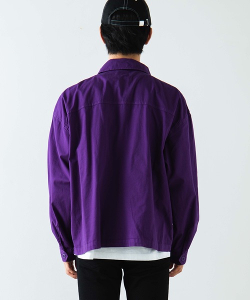 WEGO（ウィゴー）の「WEGO/ファティーグオーバーシャツジャケット（ミリタリージャケット・メンズ・カーキ/パープル・LARGE/MEDIUM）」の14枚目の写真