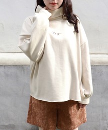PairPair | ロゴ刺繍裏起毛タートルネックプルオーバー(Tシャツ/カットソー)