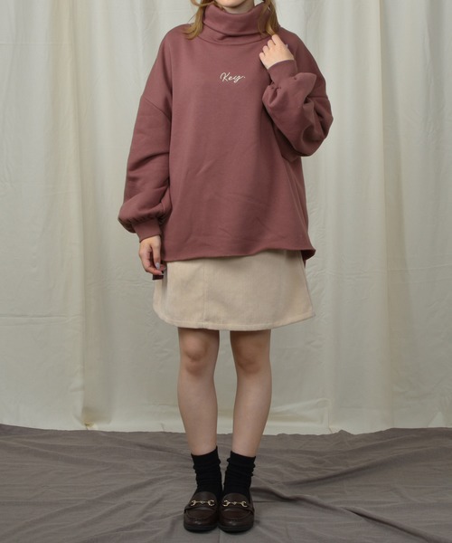 PairPair（ペアペア）の「ロゴ刺繍タートルネックプルオーバー（Tシャツ/カットソー・レディース・ブラウン系その他/ピンク系その他/ライトベージュ・FREE）」の19枚目の写真