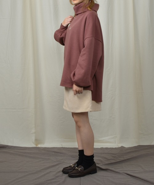 PairPair（ペアペア）の「ロゴ刺繍タートルネックプルオーバー（Tシャツ/カットソー・レディース・ブラウン系その他/ピンク系その他/ライトベージュ・FREE）」の20枚目の写真