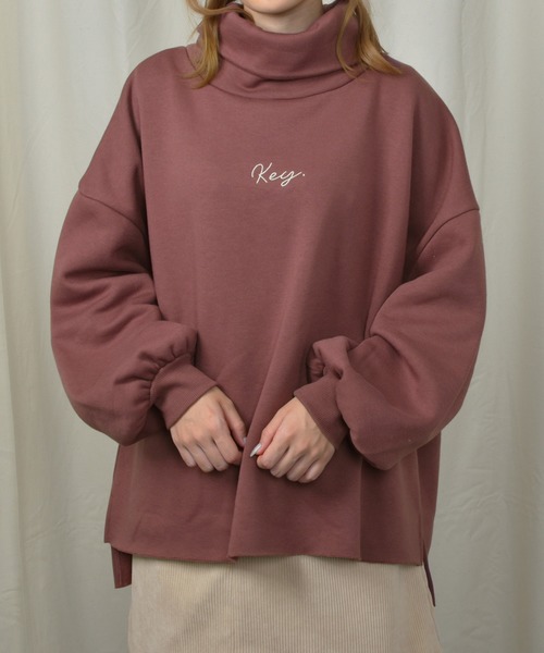 PairPair（ペアペア）の「ロゴ刺繍タートルネックプルオーバー（Tシャツ/カットソー・レディース・ブラウン系その他/ピンク系その他/ライトベージュ・FREE）」の22枚目の写真