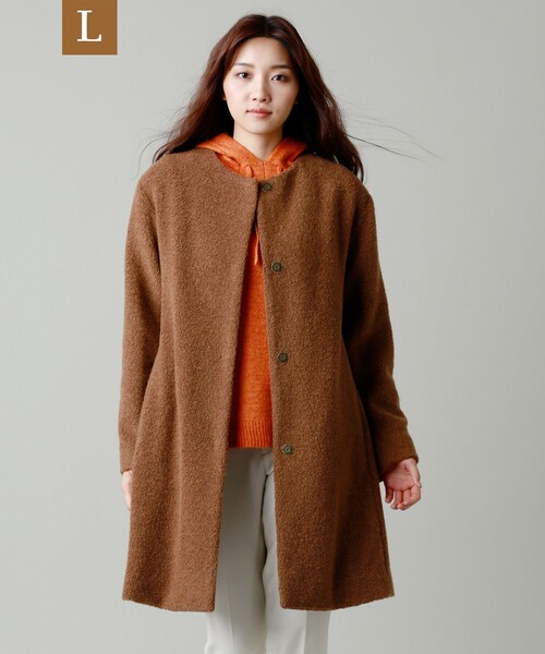 L Evex チェスターコート ウールリッチパイルコート 輝い